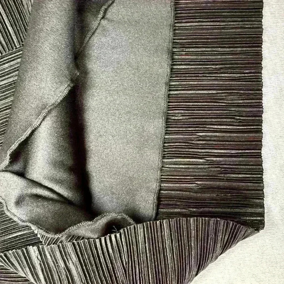 White House Black Market Black Polyester Tank Sleeveless Crinkle Womens Size XS - Picture 8 of 11